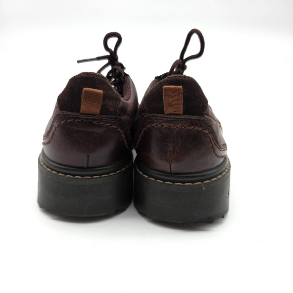 Vintage Y2K Skechers Jammers Platform Oxford Lace Up Shoes Size 9 Brown Chunky - Picture 7 of 9